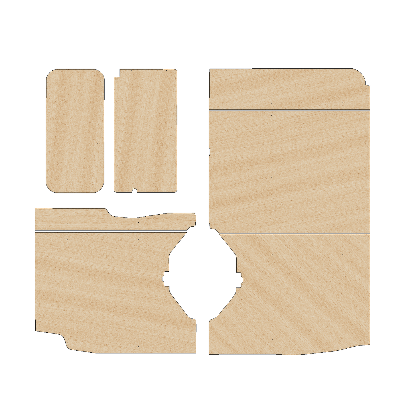 Ford Transit 2000-2014 MWB RWD - Side Panels Ply Lining Kit