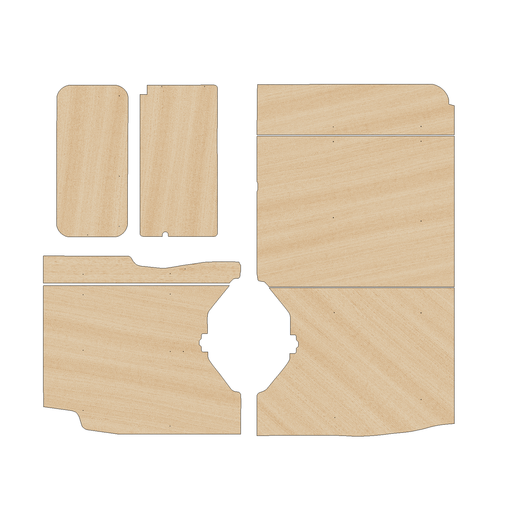 Ford Transit 2000-2014 MWB RWD - Side Panels Ply Lining Kit