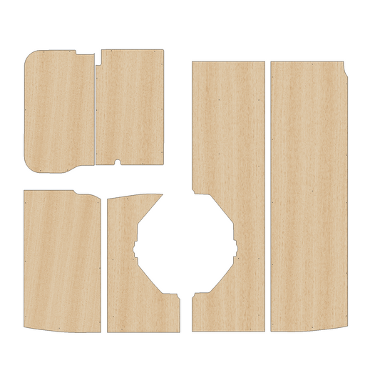 Ford Transit 2000-2014 SWB FWD With Rails - Side Panels Ply Lining Kit