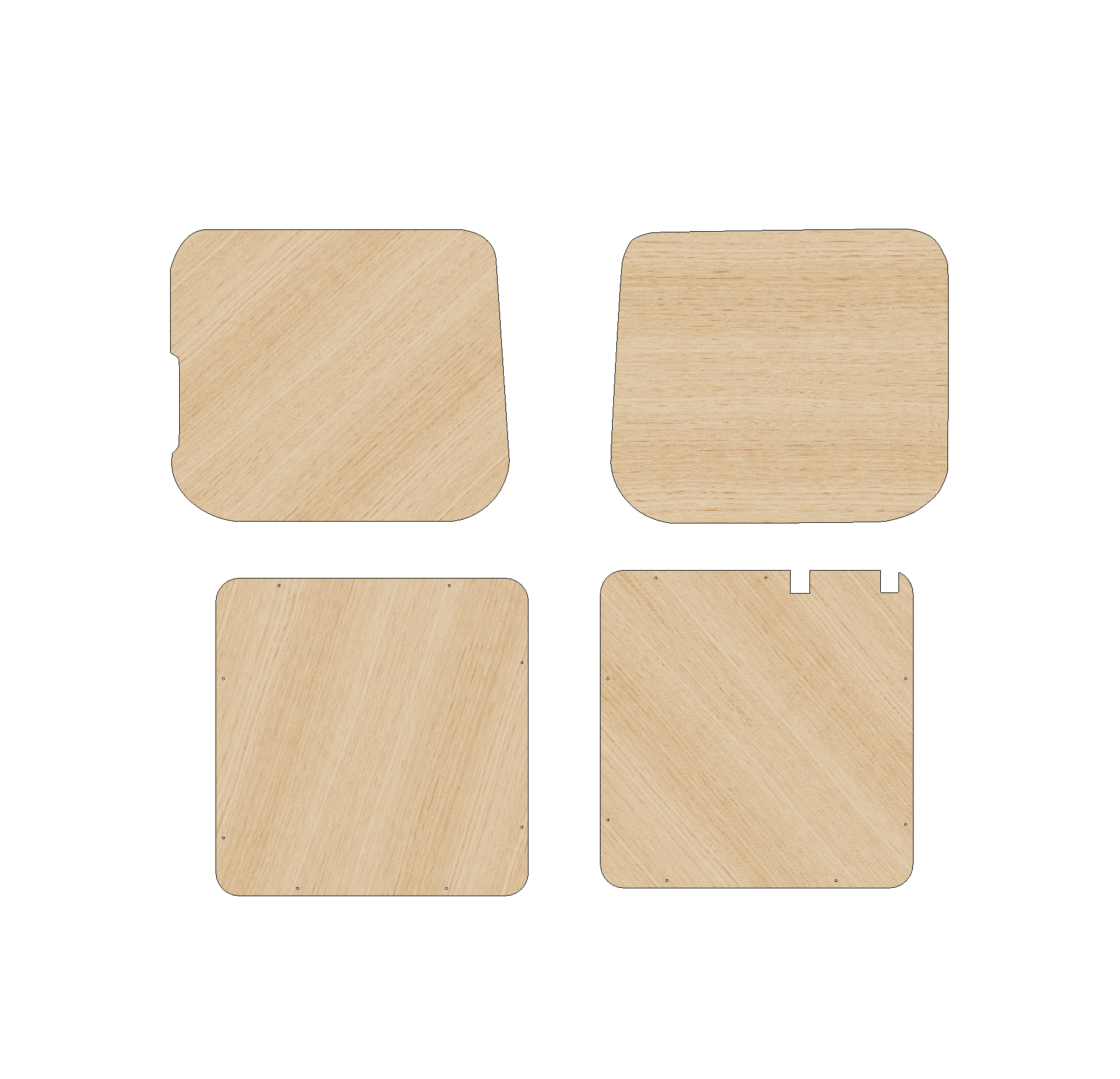 Ford Transit 2000-2014 SWB RWD - Rear Door Panels Ply Lining Kit