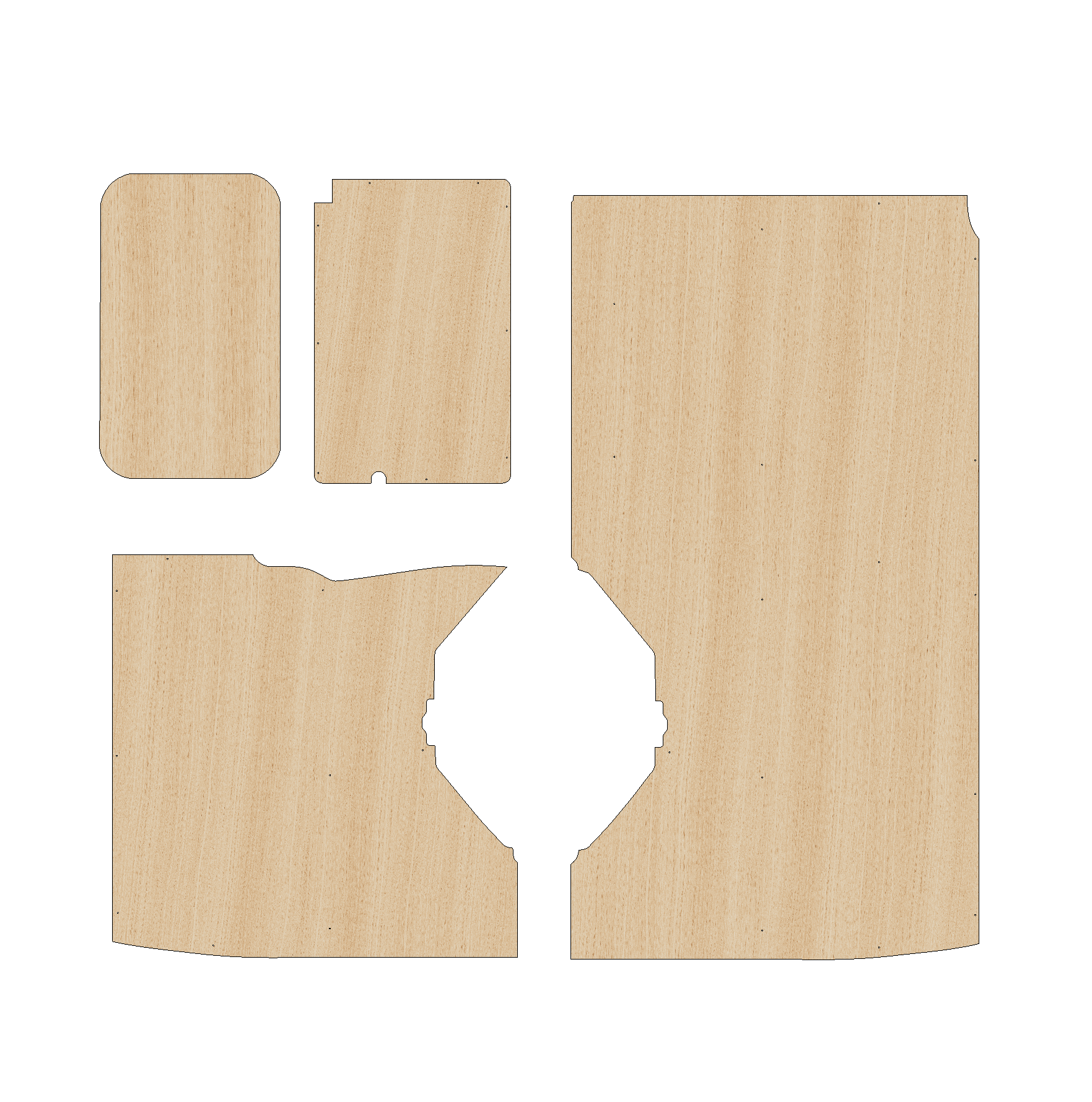 Ford Transit 2000-2014 SWB RWD - Side Panels Ply Lining Kit