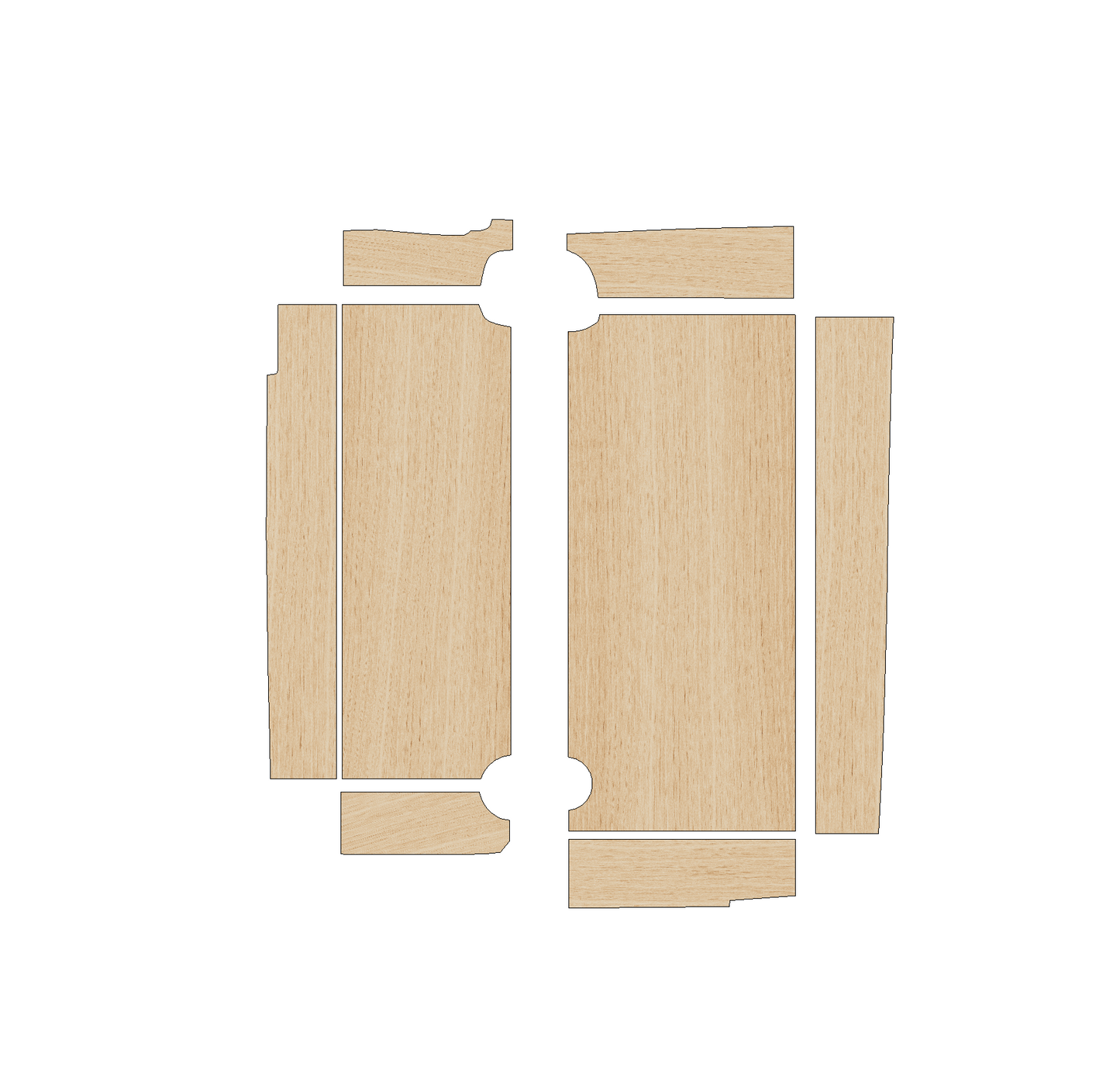 Ford Transit Connect 2002-2013 LWB - Wheel Boxes Ply Lining Kit