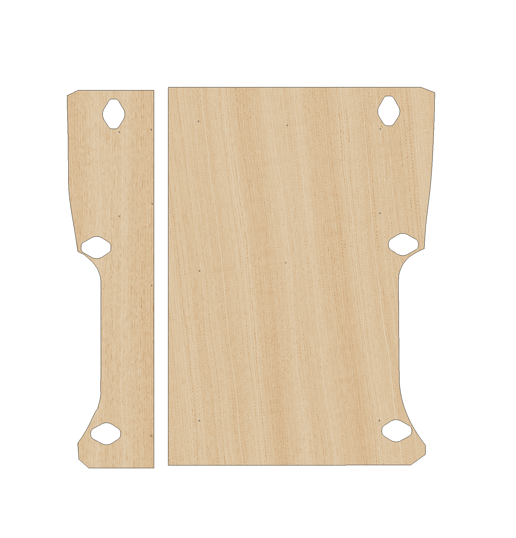 Ford Transit Connect 2002-2013 SWB No Sliding Door - Floor Ply Lining Kit