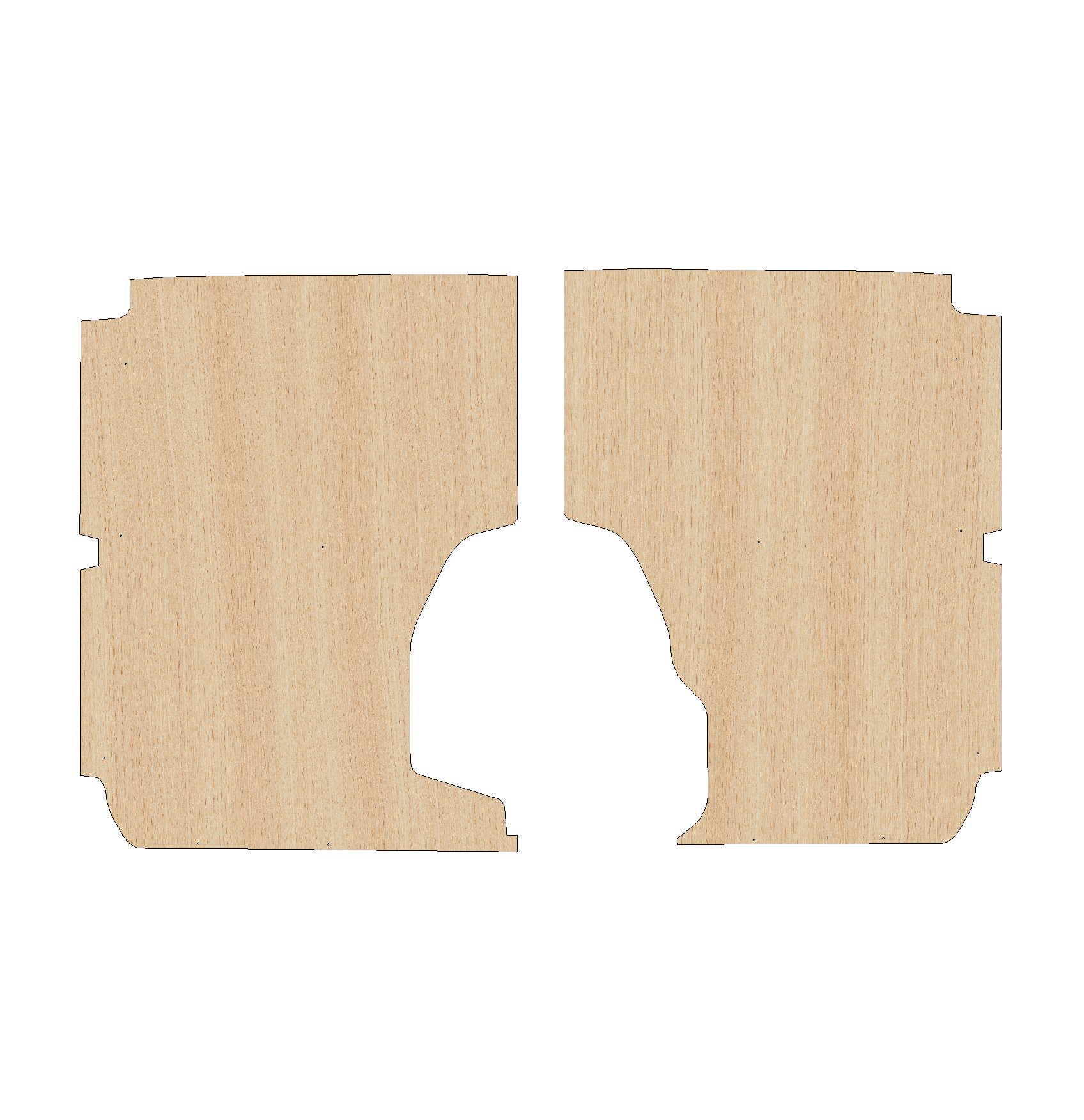 Ford Transit Connect 2002-2013 SWB No Sliding Door - Side Panels Ply Lining Kit
