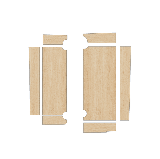 Ford Transit Connect 2002-2013 SWB No Sliding Door - Wheel Boxes Ply Lining Kit