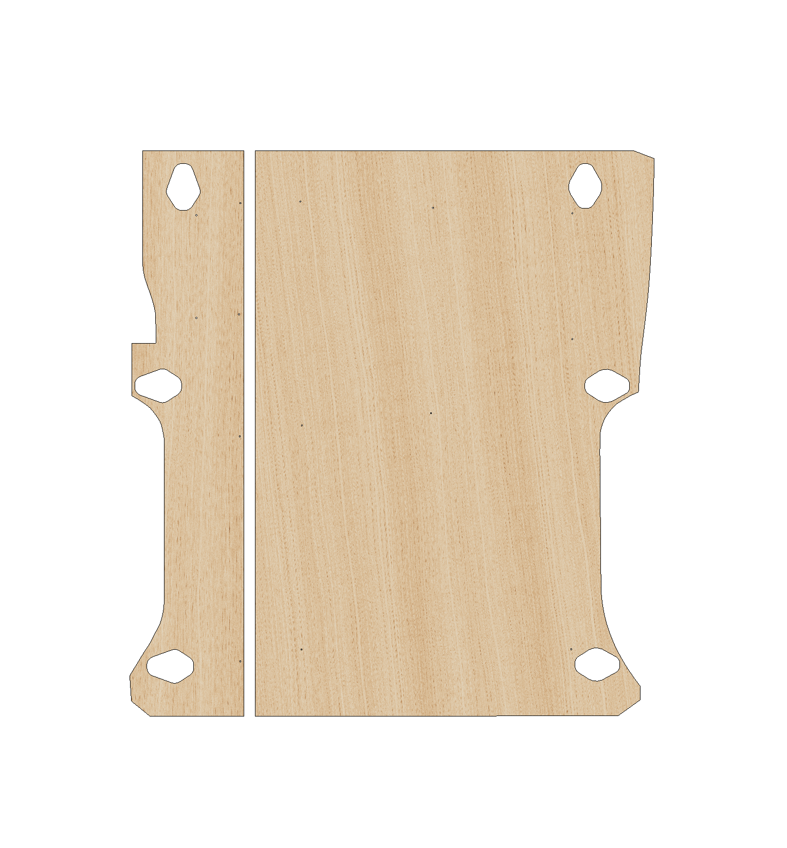 Ford Transit Connect 2002-2013 SWB One Sliding Door - Floor Ply Lining ...