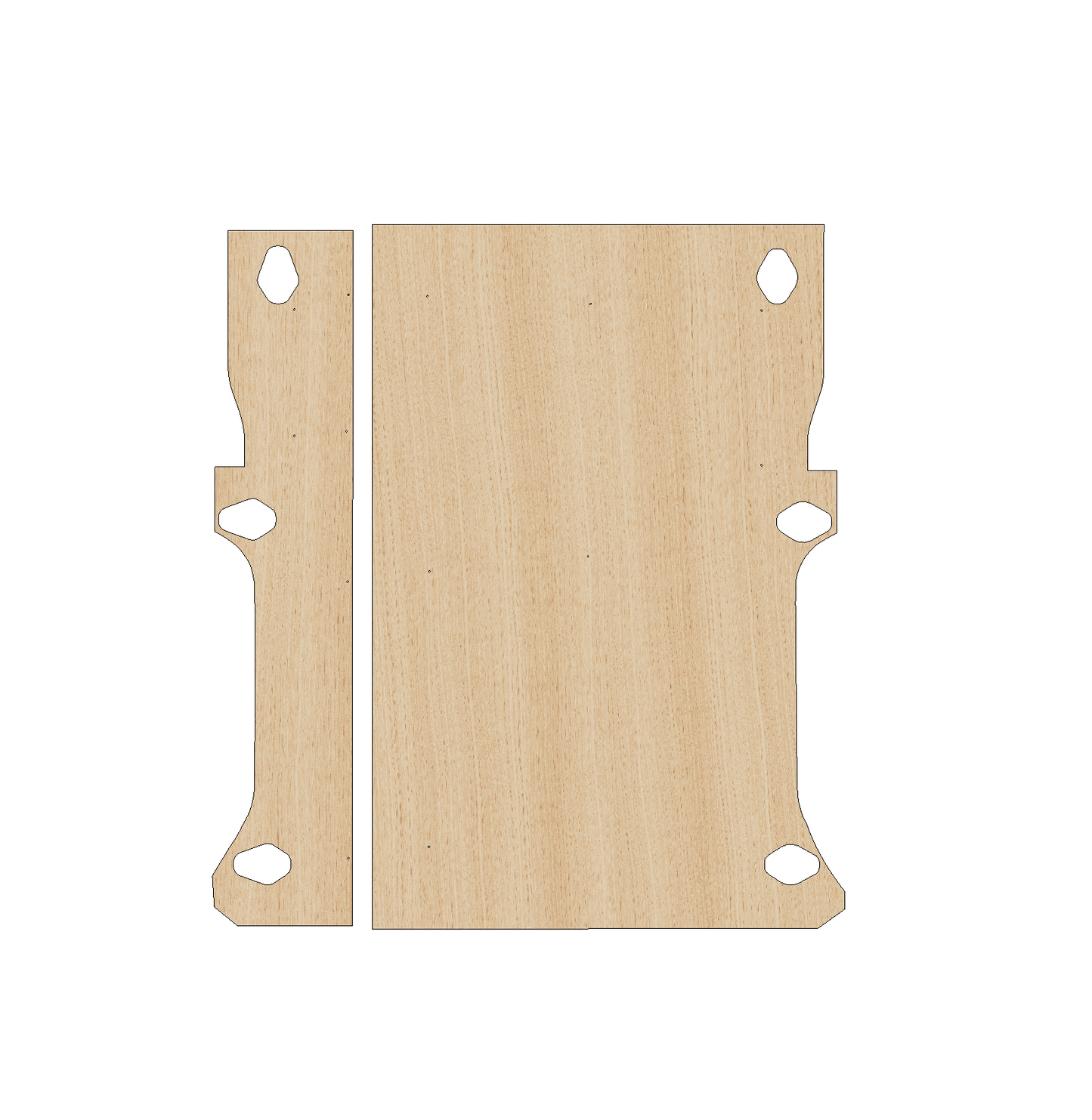 Ford Transit Connect 2002-2013 SWB Two Sliding Door - Floor Ply Lining Kit