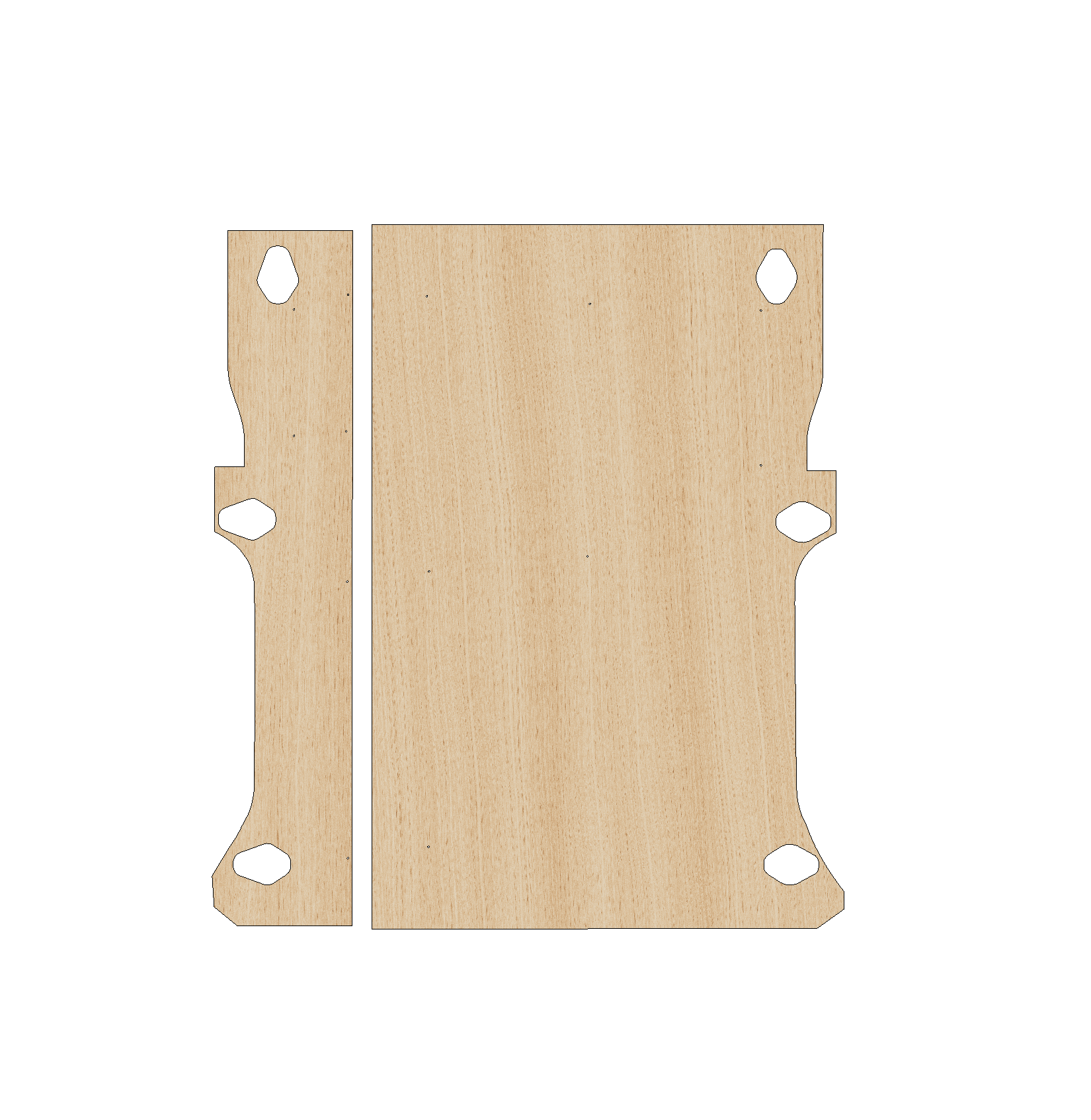 Ford Transit Connect 2002-2013 SWB Two Sliding Door - Floor Ply Lining Kit