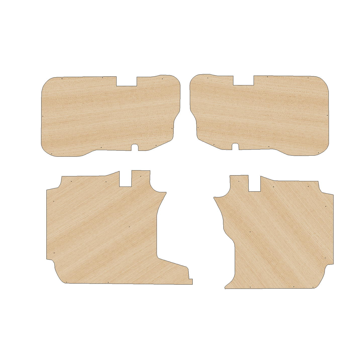 Ford Transit Connect 2002-2013 SWB Two Sliding Door - Side Panels Ply Lining Kit