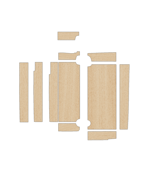 Ford Transit Connect 2002-2013 SWB Two Sliding Door - Wheel Boxes Ply Lining Kit