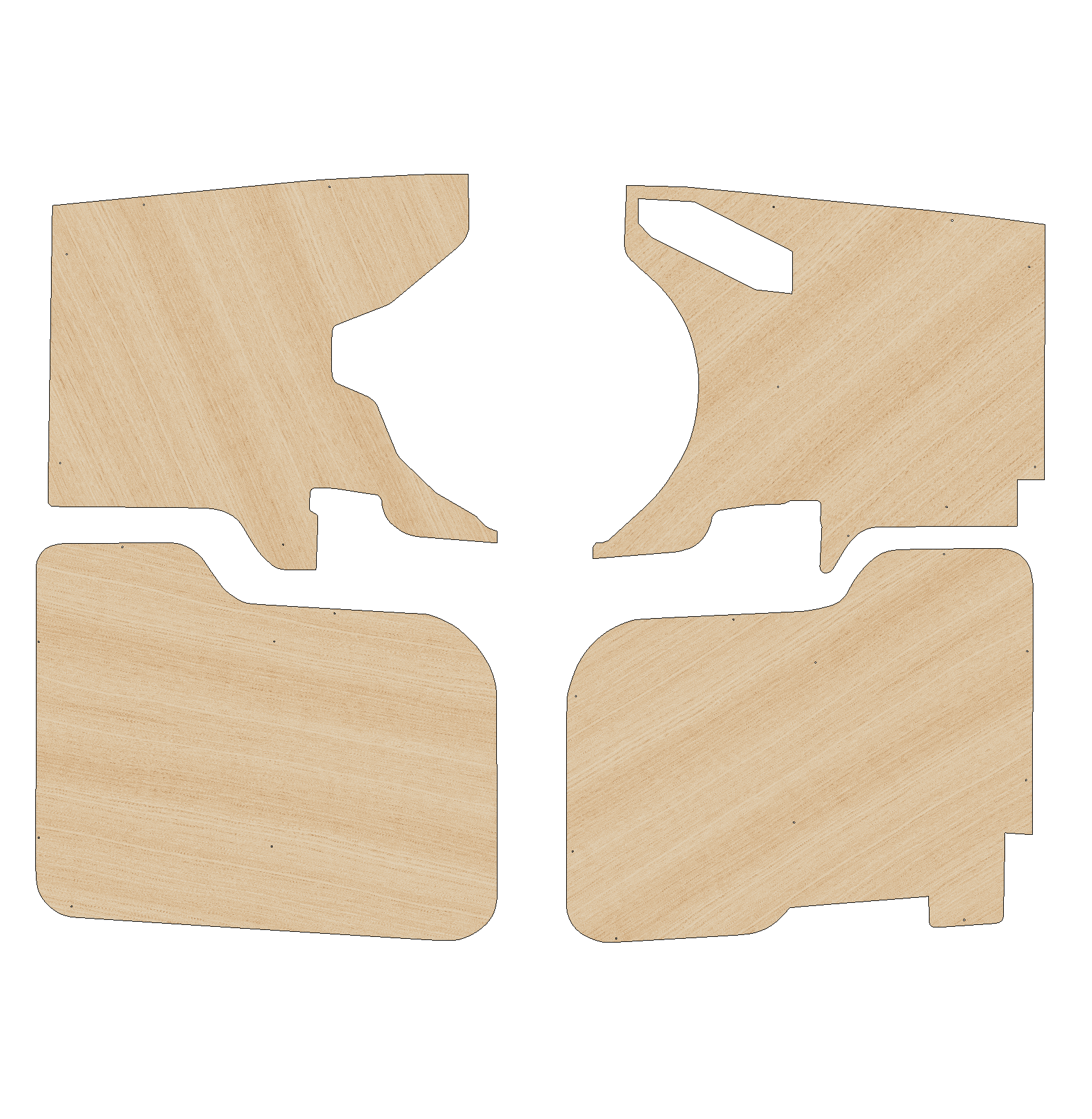 Ford Transit Connect 2014-2021 Base Model - SidePanels Ply Lining Kit