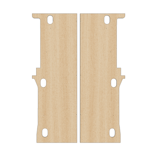 Ford Transit Connect 2014-2021 LWB 2 Base Model sliding door - Floor Ply Lining Kit