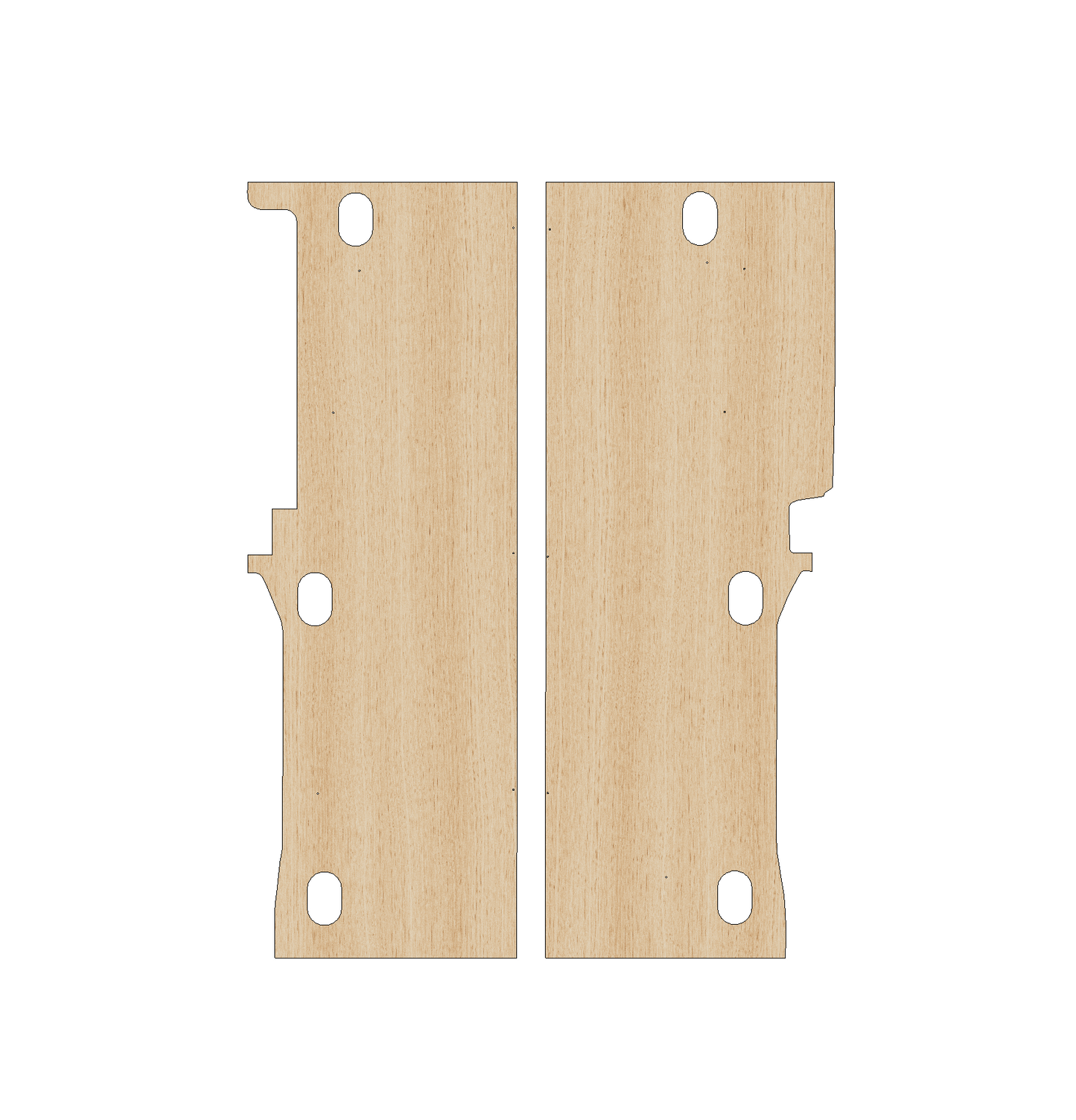 Ford Transit Connect 2014-2021 LWB Base Model Single Sliding Door- Floor Ply Lining Kit