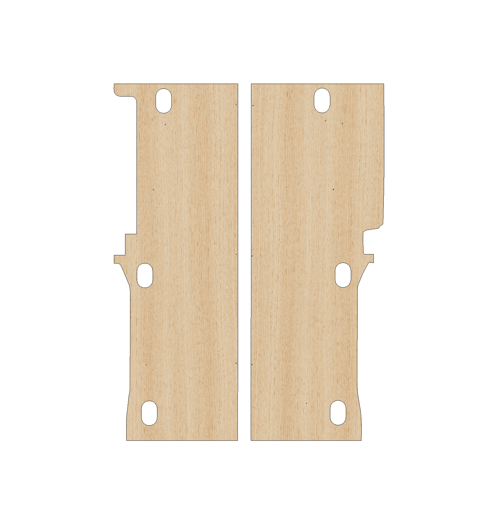 Ford Transit Connect 2014-2021 LWB Base Model Single Sliding Door- Floor Ply Lining Kit