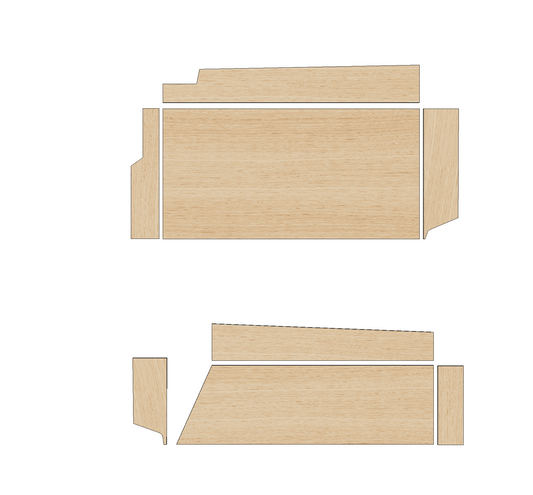 Ford Transit Connect 2014-2021 LWB Base model - Wheel Boxes Ply Lining Kit