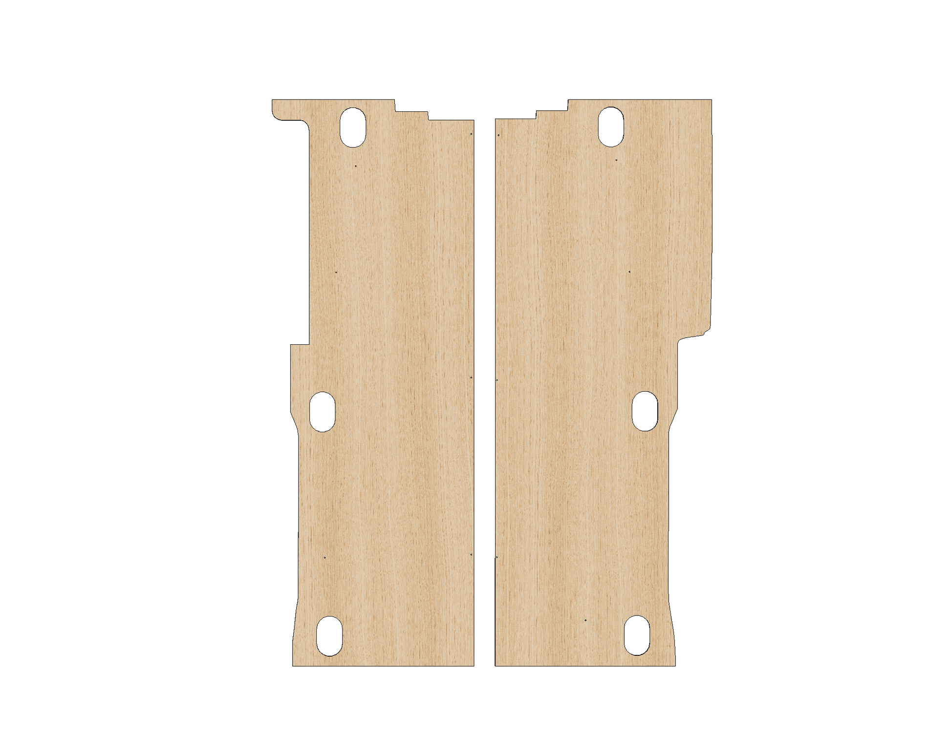 Ford Transit Connect 2014-2021 LWB Trend or Limited Single Sliding Door- Floor Ply Lining Kit
