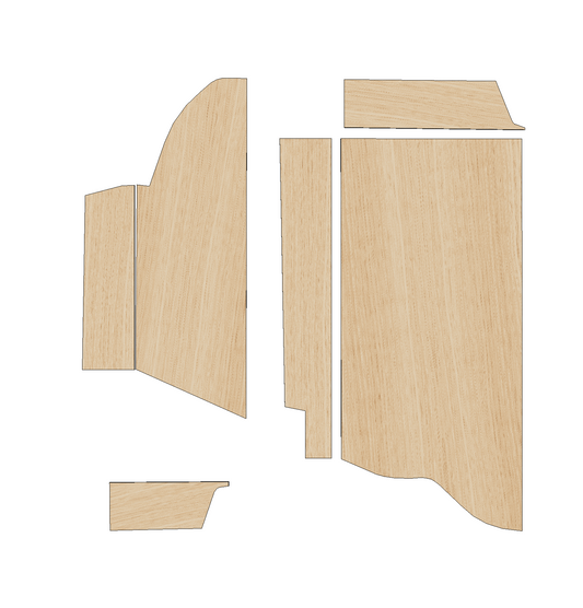 Ford Transit Connect 2014-2021 SWB Base model - Wheel Boxes Ply Lining Kit