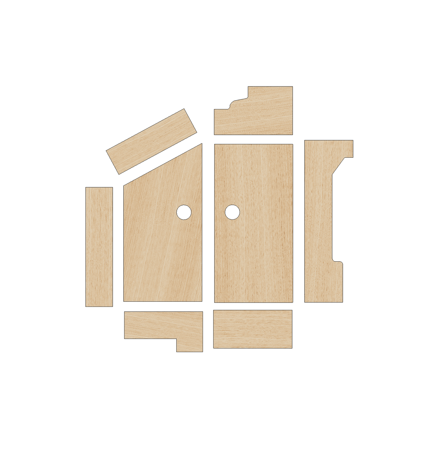 Ford Transit Courier 2014-2023 - Wheel Boxes Ply Lining Kit