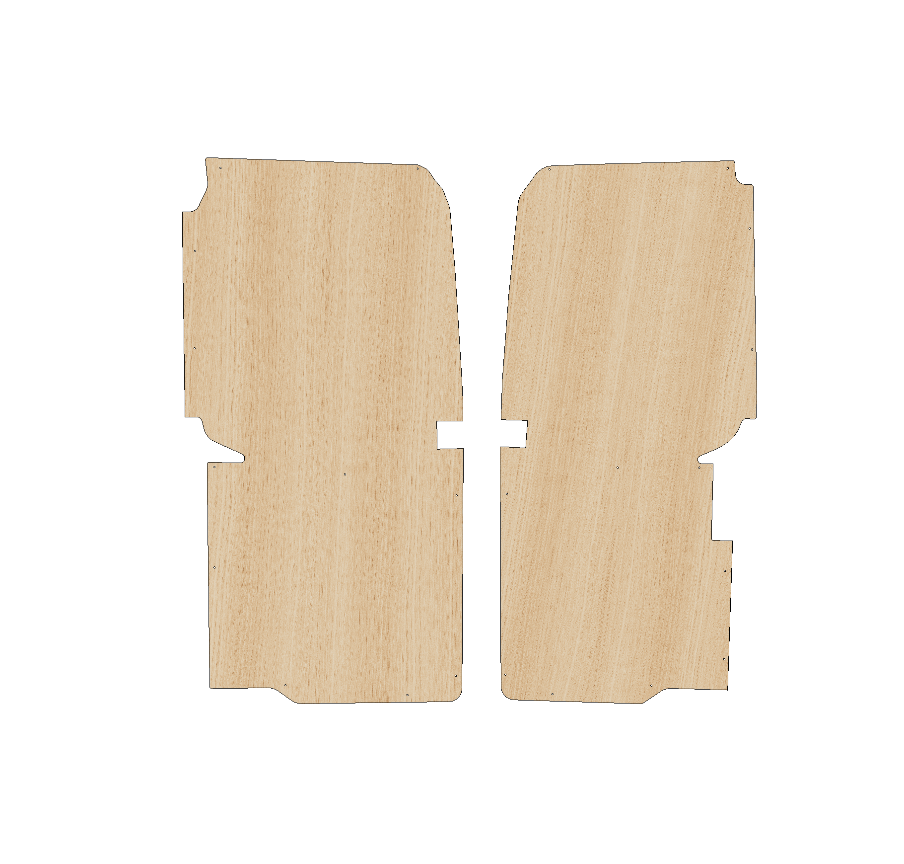Ford Transit Custom 2013-2023 SWB - Full Rear Door Panels Ply Lining Kit