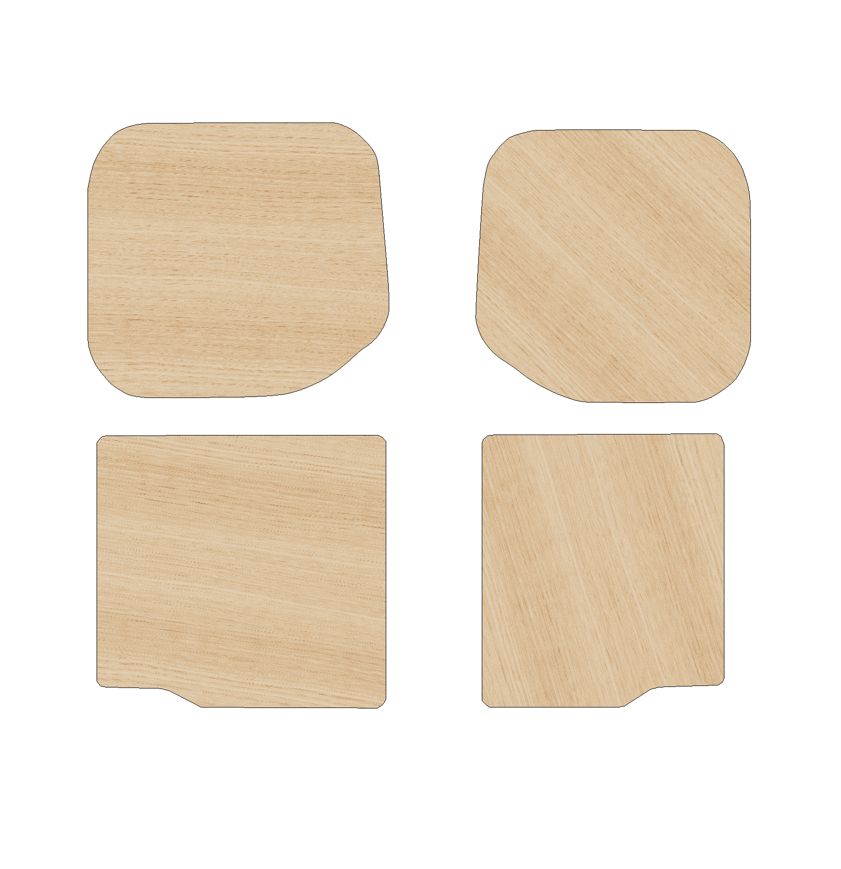 Ford Transit Custom 2013-2023 SWB - Two Piece Rear Door Panels Ply Lining Kit