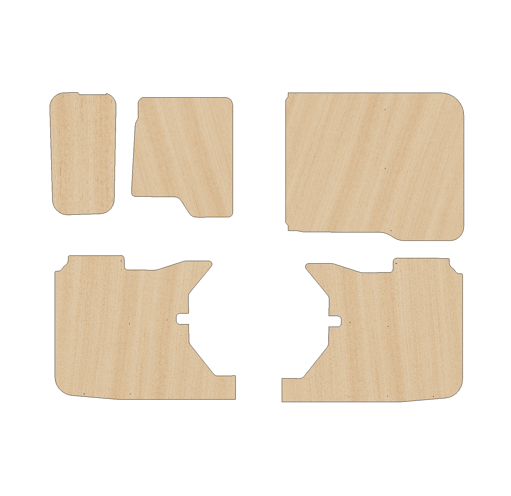 Ford Transit Custom 2013-2023 SWB Type A - Side Panels Ply Lining Kit