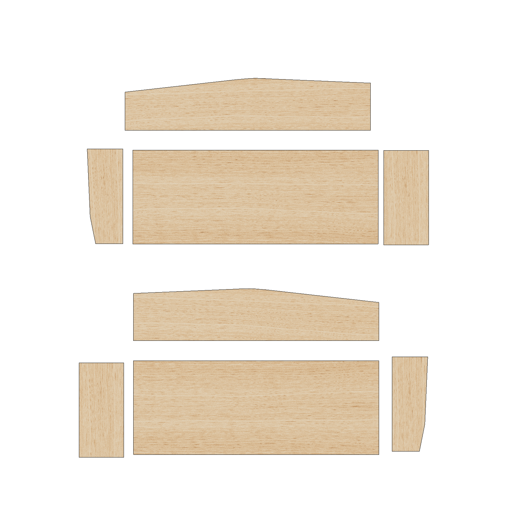 Ford Transit Custom 2013-2023 SWB Type B - Wheel Boxes Ply Lining Kit