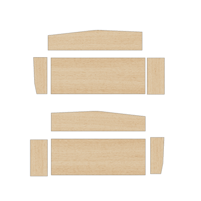 Ford Transit Custom 2013-2023 SWB Type B - Wheel Boxes Ply Lining Kit