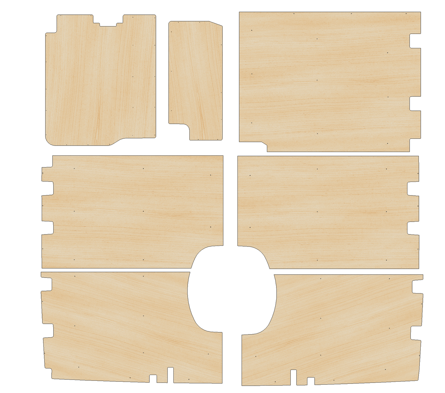 Man TGE Panel Van 2017-present LWB - Side Panels Ply Lining Kit