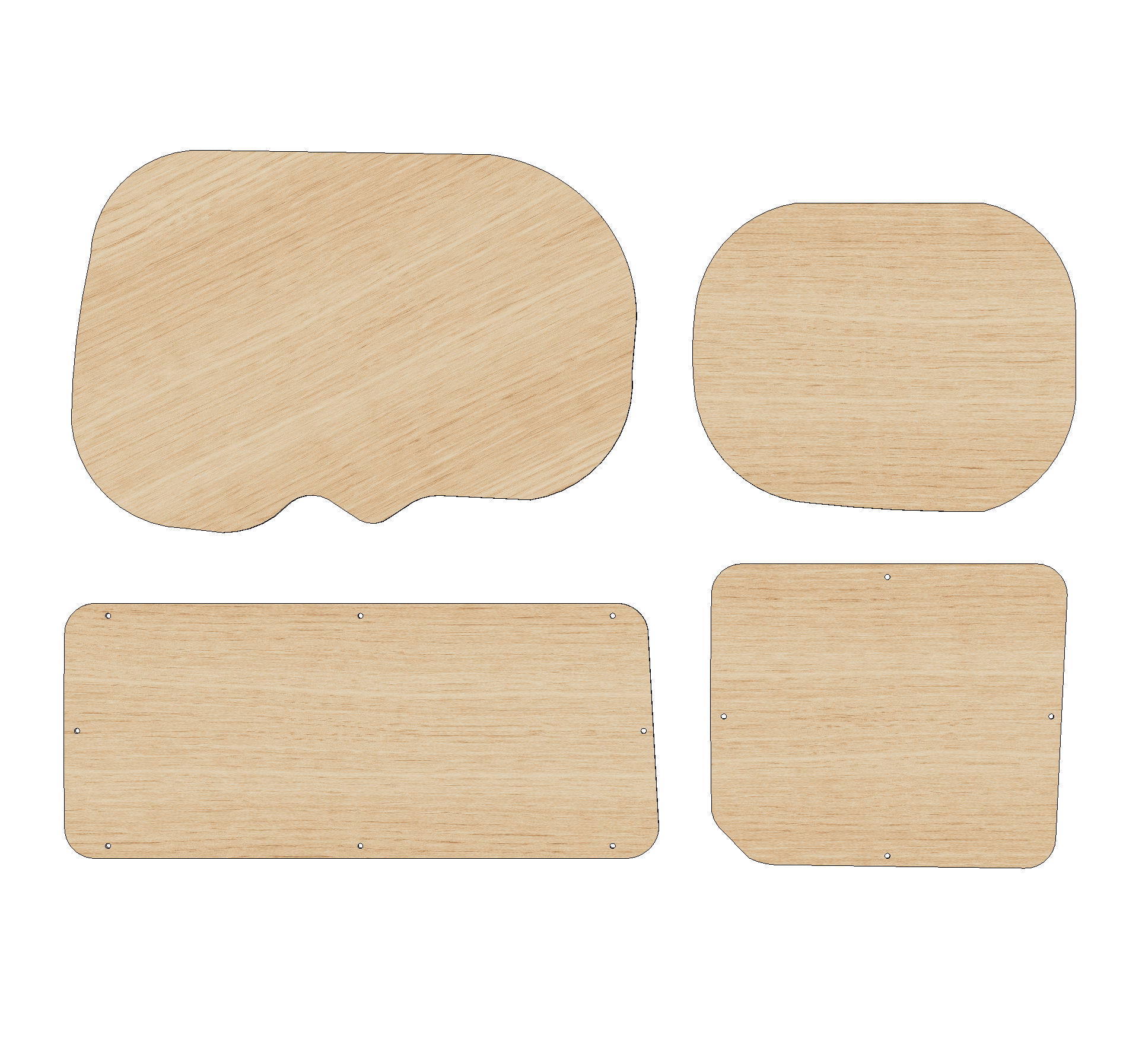 Renault Kangoo 2021-Present - Wheel Boxes Ply Lining Kit