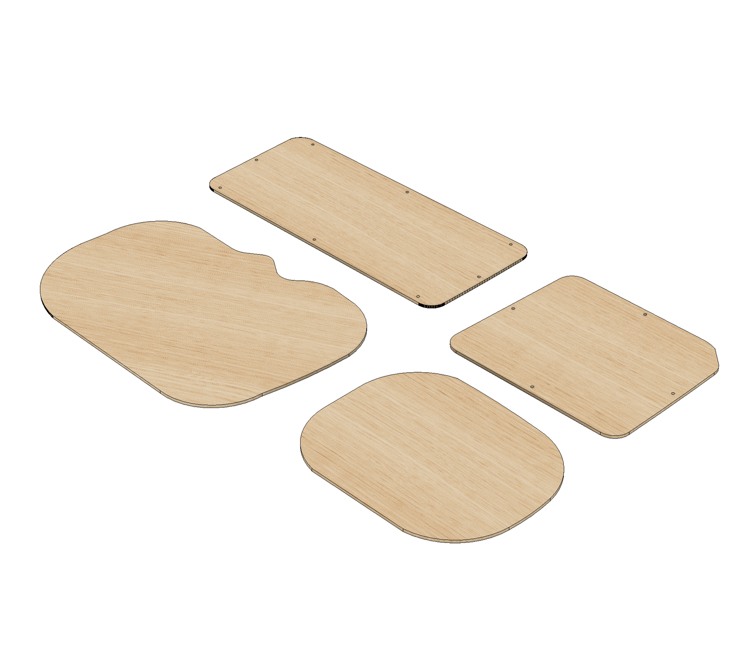 Renault Kangoo 2021-Present - Wheel Boxes Ply Lining Kit