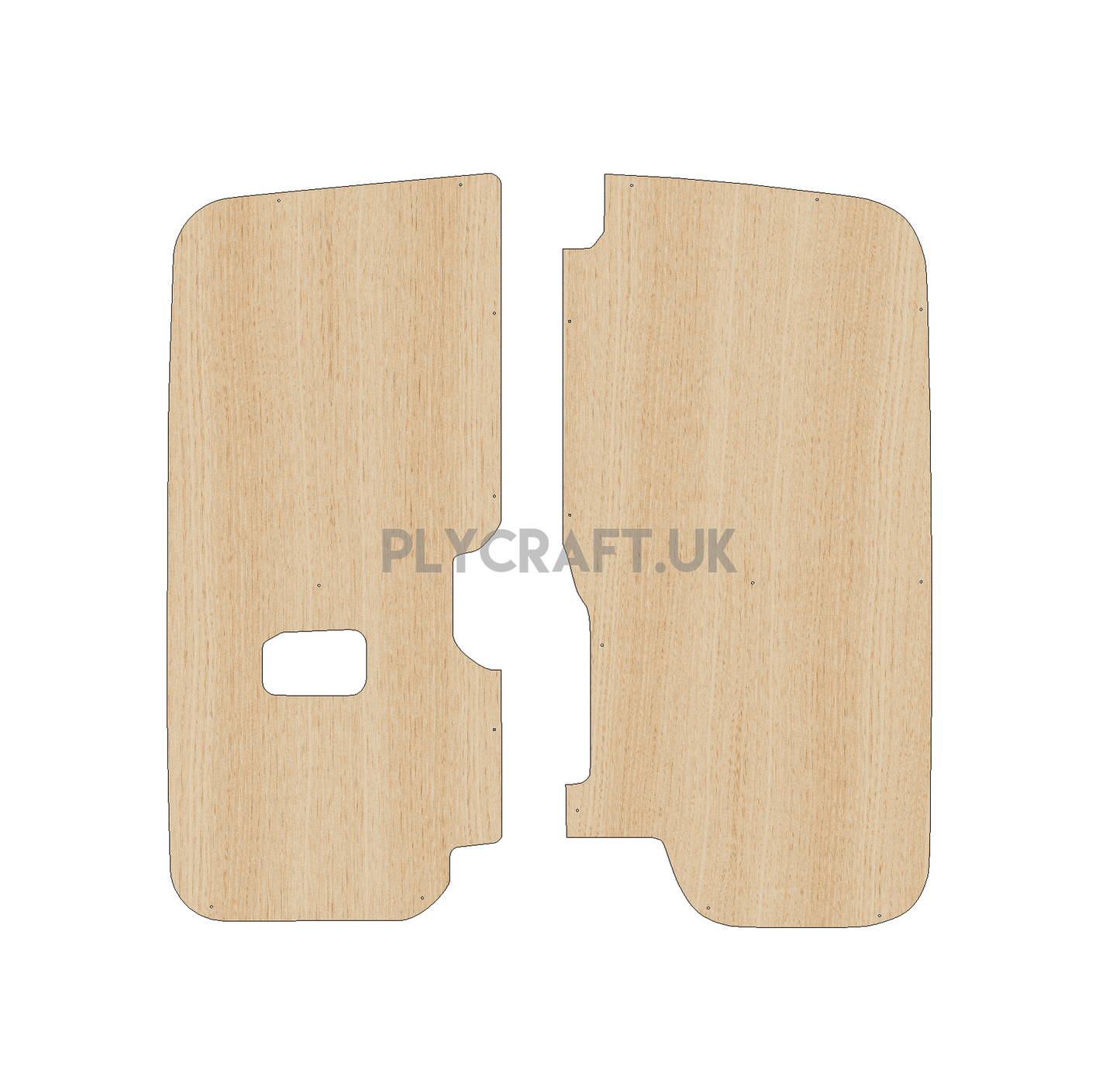Peugeot Expert 2007-2016 SWB - Rear Door Panels Ply Lining Kit