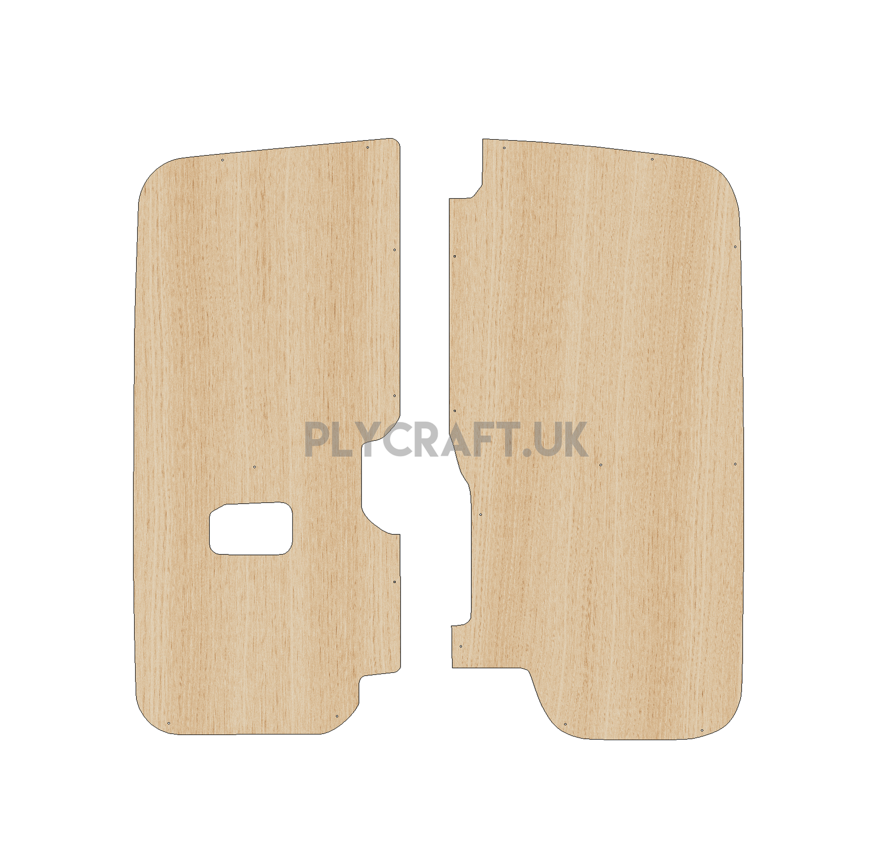 Peugeot Expert 2007-2016 SWB - Rear Door Panels Ply Lining Kit