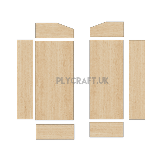 Peugeot Expert 2016-Present LWB - Wheel Boxes Ply Lining Kit