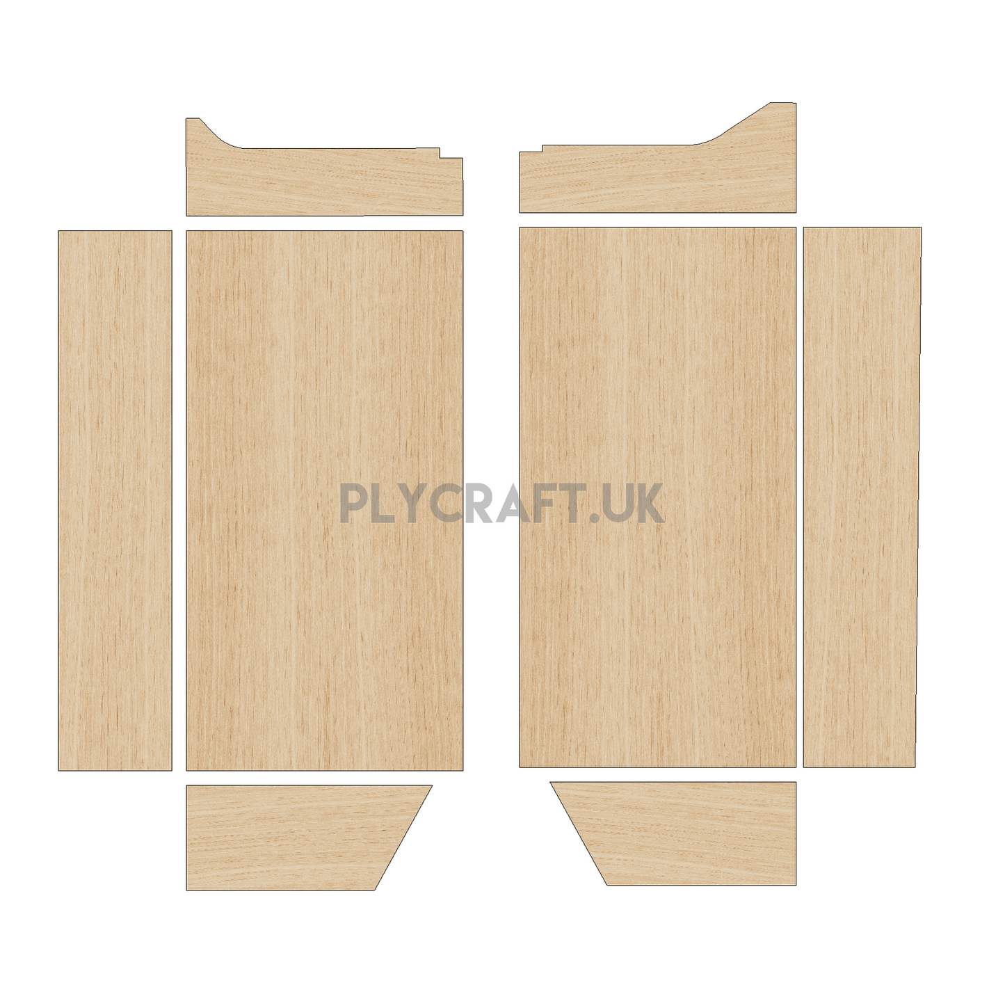 Peugeot Expert 2016-Present LWB - Wheel Boxes Ply Lining Kit