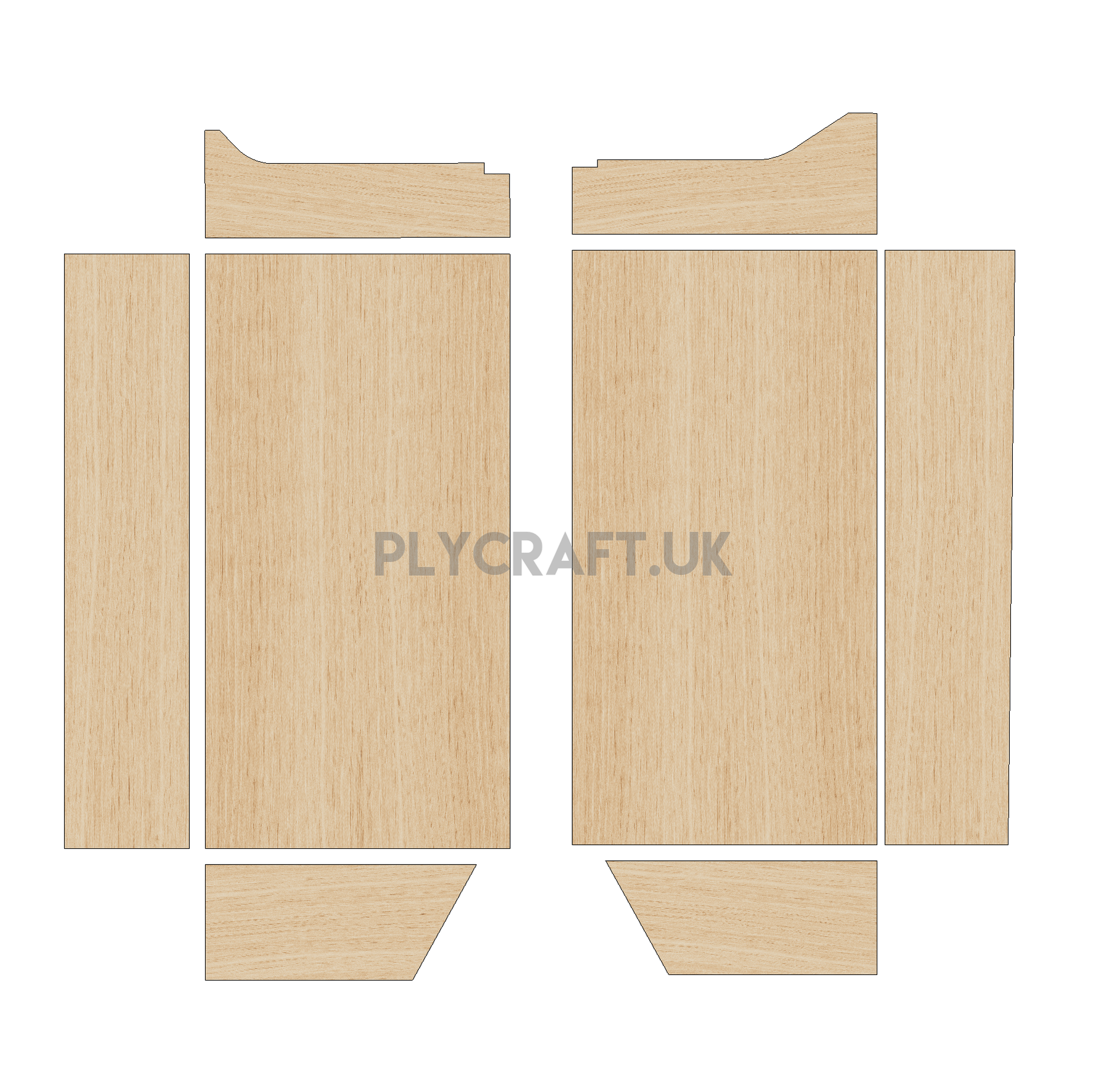 Peugeot Expert 2016-Present LWB - Wheel Boxes Ply Lining Kit