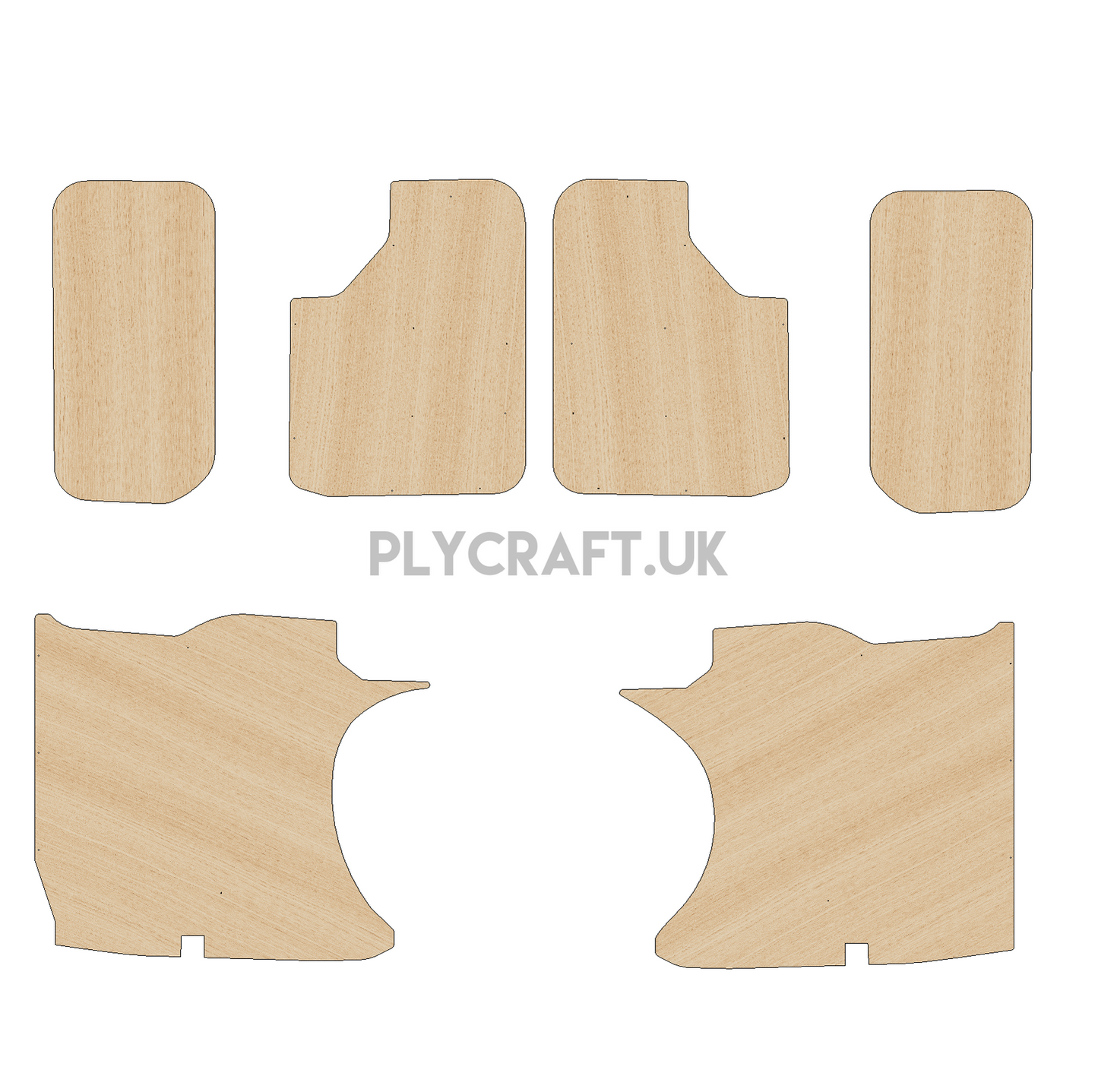 Peugeot Expert 2016-Present SWB Compact - Side Panels Ply Lining Kit