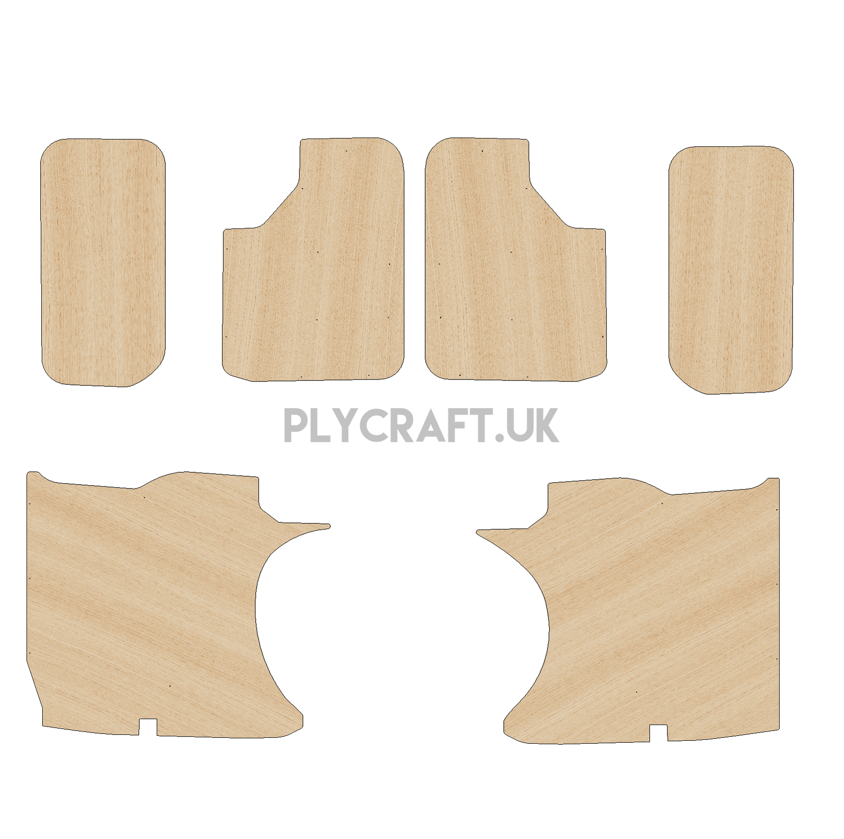 Peugeot Expert 2016-Present SWB Compact - Side Panels Ply Lining Kit