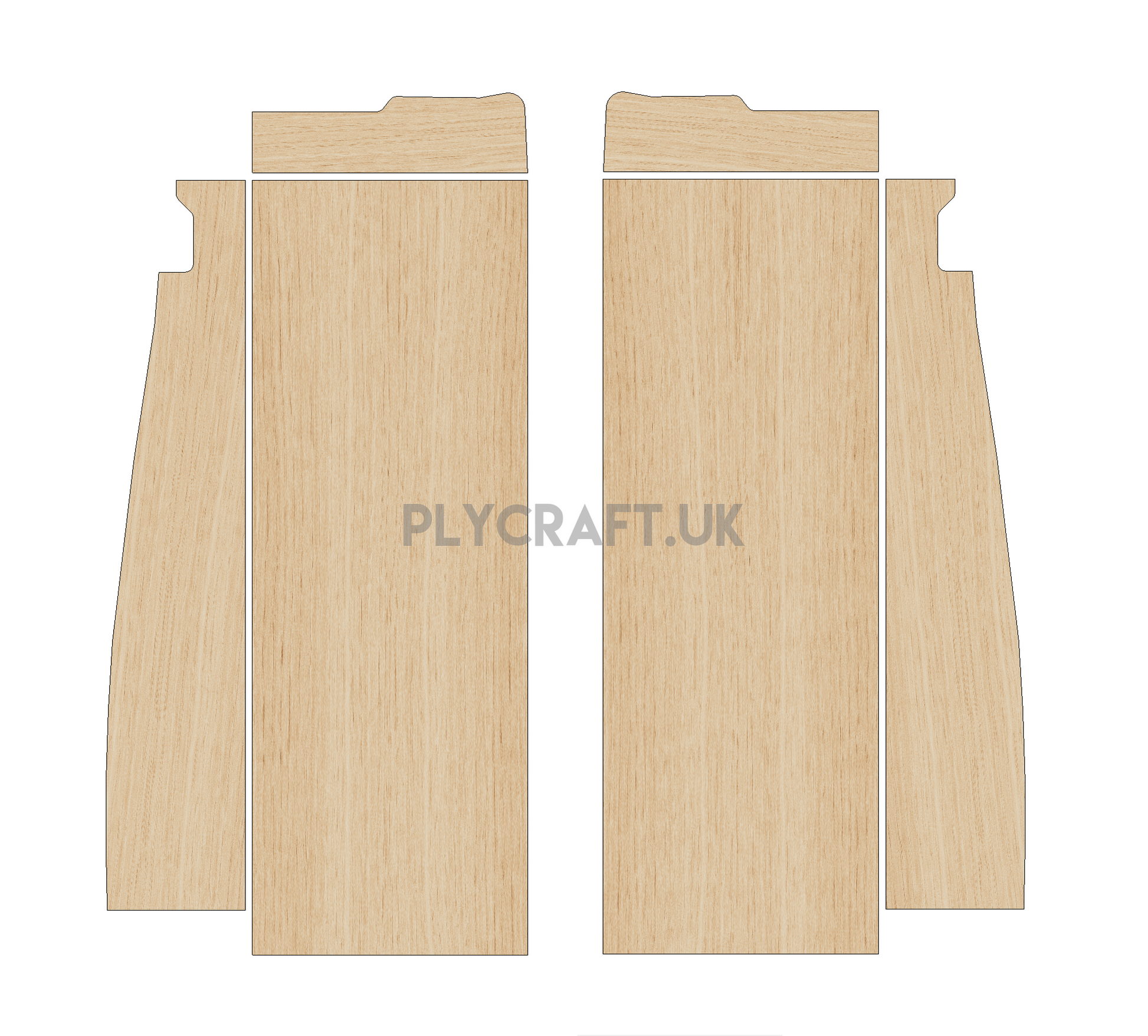Peugeot Expert 2016-Present SWB - Wheel Boxes Ply Lining Kit