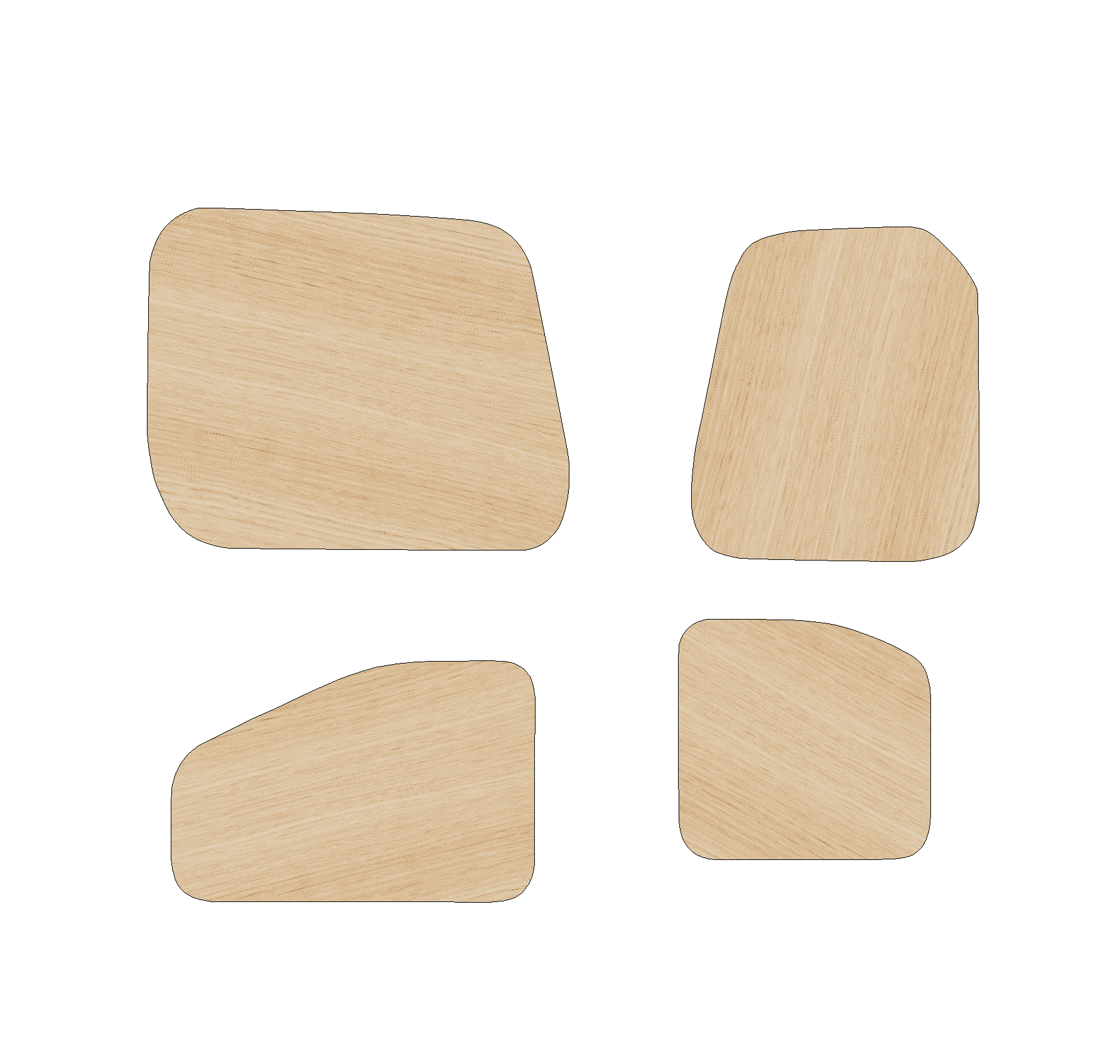 Peugeot Partner 2008-2018 LWB - Rear Door Panels Ply Lining Kit