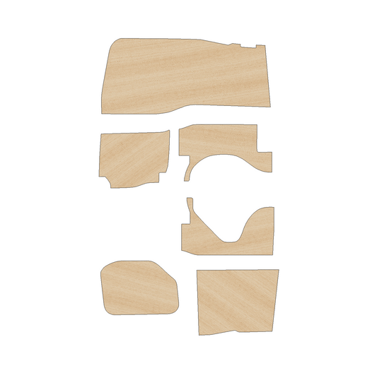 Peugeot Partner 2008-2018 SWB One Sliding Door - Side Panels Ply Lining Kit