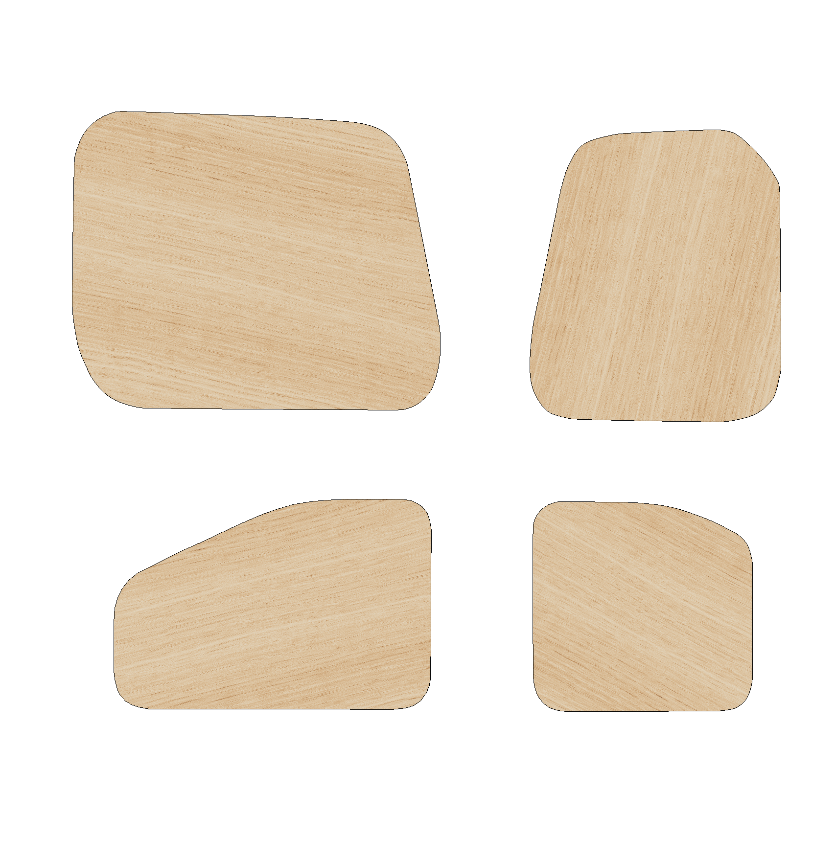Peugeot Partner 2008-2018 SWB - Rear Door Panels Ply Lining Kit