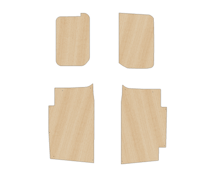 Peugeot Partner 2018 - Present LWB One Sliding Door - Side Panels Ply Lining Kit