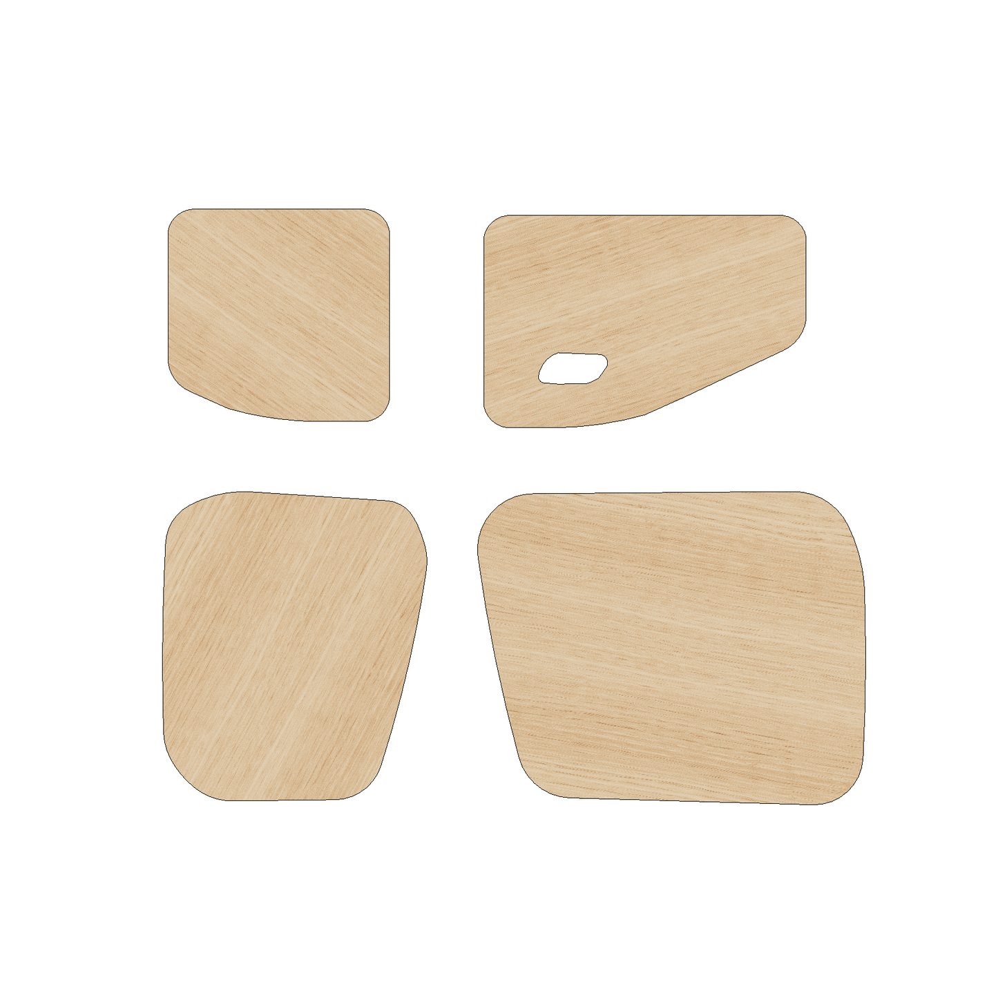 Peugeot Partner 2018 - Present LWB - Rear Door Panels Ply Lining Kit