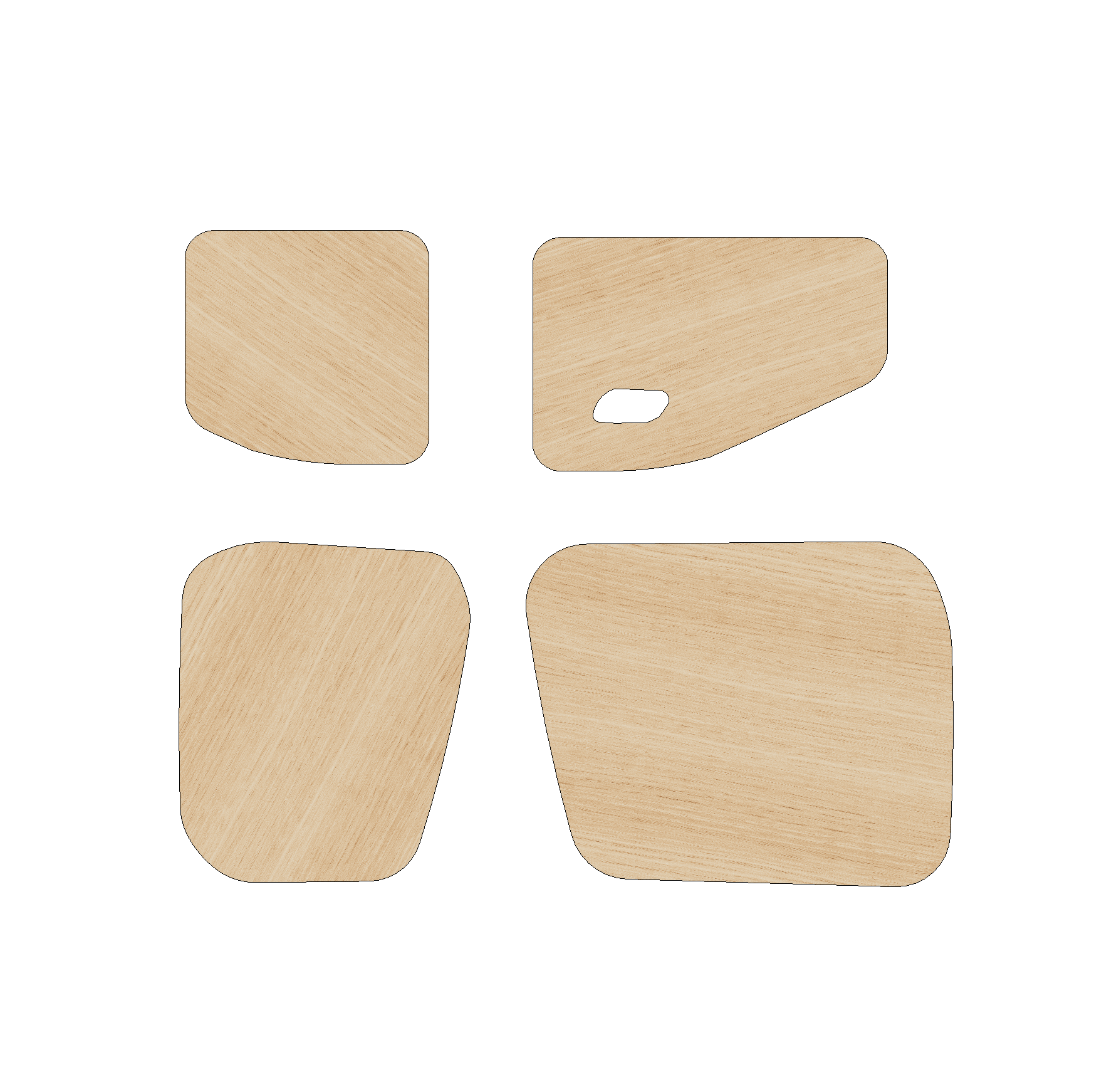 Peugeot Partner 2018 - Present LWB - Rear Door Panels Ply Lining Kit