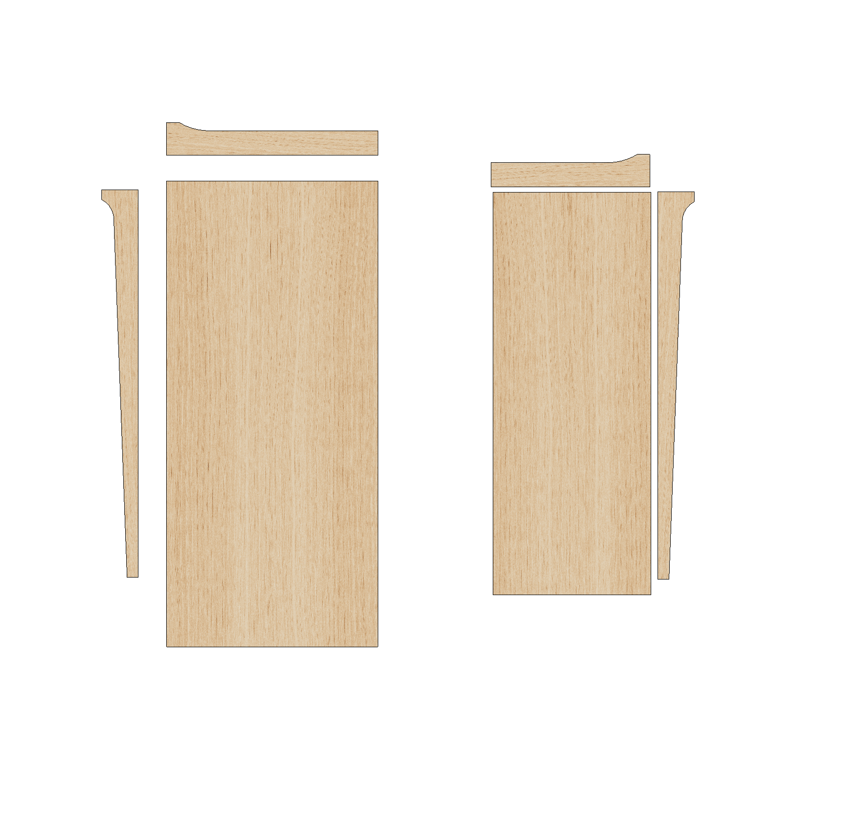 Peugeot Partner 2018 - Present SWB - Wheel Boxes Ply Lining Kit