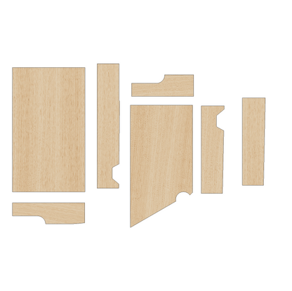 Renault Kangoo 2007-2020 Express No Sliding Door - Wheel Boxes Ply Lining Kit