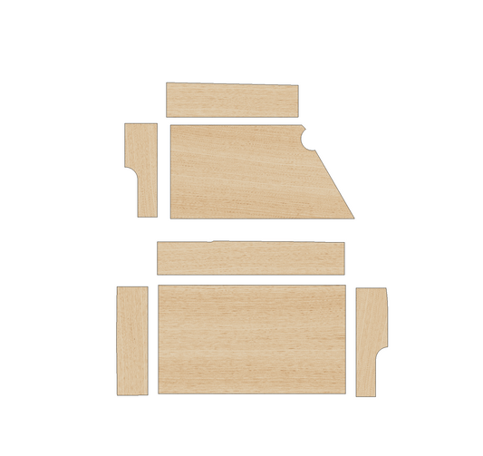 Renault Kangoo 2007-2020 MAXI One Sliding Door - Wheel Boxes Ply Lining Kit