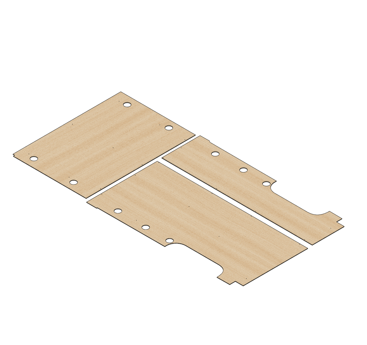 Renault Master 2010-2024 LWB L3 - Floor Ply Lining Kit