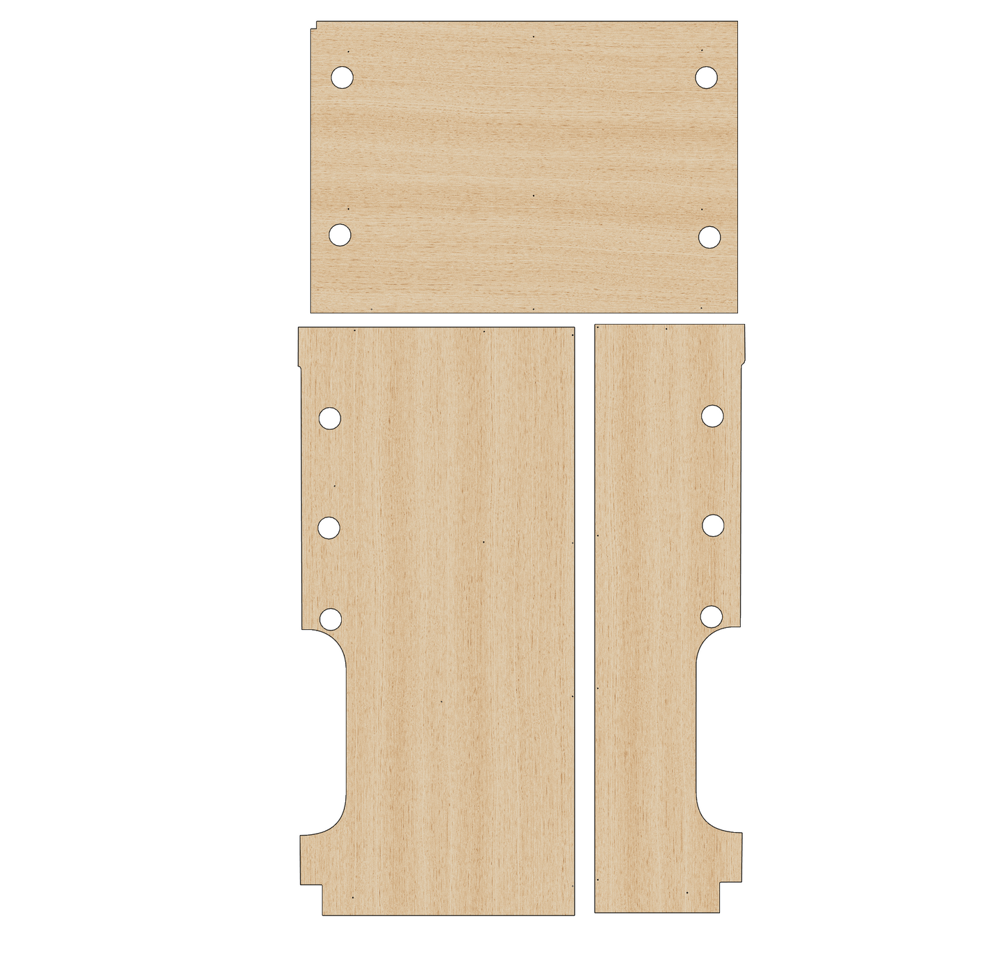 Renault Master 2010-2024 LWB L3 - Floor Ply Lining Kit