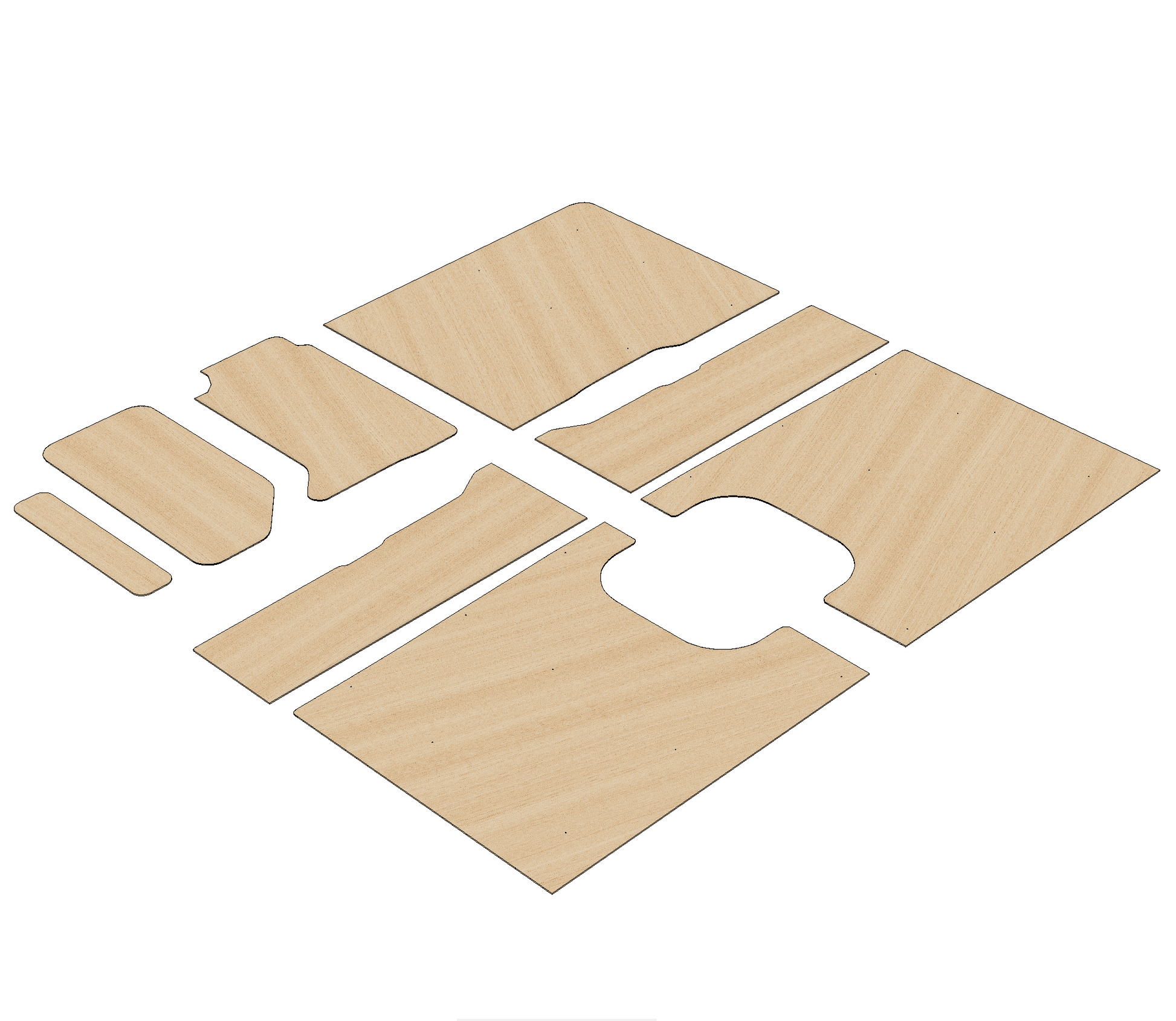 Renault Master 2010-2024 LWB L3 - Side Panels Ply Lining Kit